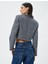 Blazer Tüvit Ceket Crop Kruvaze Gold Düğme Detaylı 4