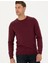 Erkek Bordo Slim Fit Bisiklet Yaka Basic Triko Kazak 50270179-VR014 2