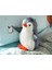 Little Penguin Sevimli Penguen Polyester Bebek Dekoratif Kırlent Uyku ve Oyun Arkadaşı 30X25 Gri 3