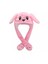 Pembe Kulakları Hareketli Tavşan Şapka Peluş Oyun Arkadaşı 1