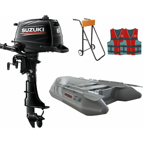 Suzuki 6 Hp Deniz Motoru + Suzumar 230 Alüminyum Tabanlı Bot