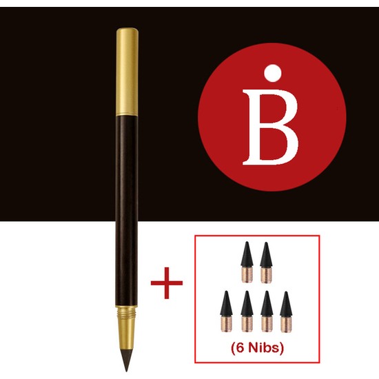 B Set 1 + 6 Adet Sonsuz Yazı Kalemi Ahşap Ebedi Mürekkepsiz Fiyatı
