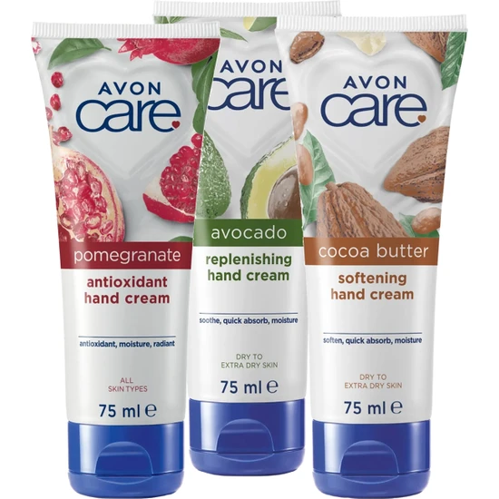 Avon Care Nar Özü, Kakao Yağı Içeren Ve Avokado Özlü El Kremi Paketi