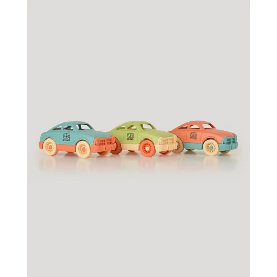 Let's Be Child 3'lü Minik Arabalar Seti Somon Yeşil Turkuaz