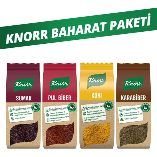 Knorr Baharat Paketi Pul Biber + Karabiber + Köri + Sumak
