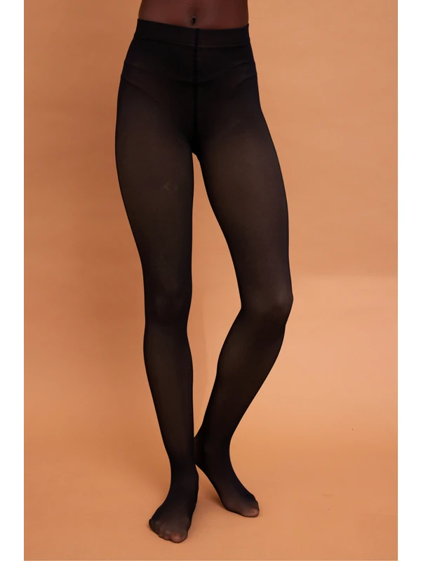 Katia&Bony Thermal Içi Ten Görünümlü  Kadın Külotlu Çorap Siyah