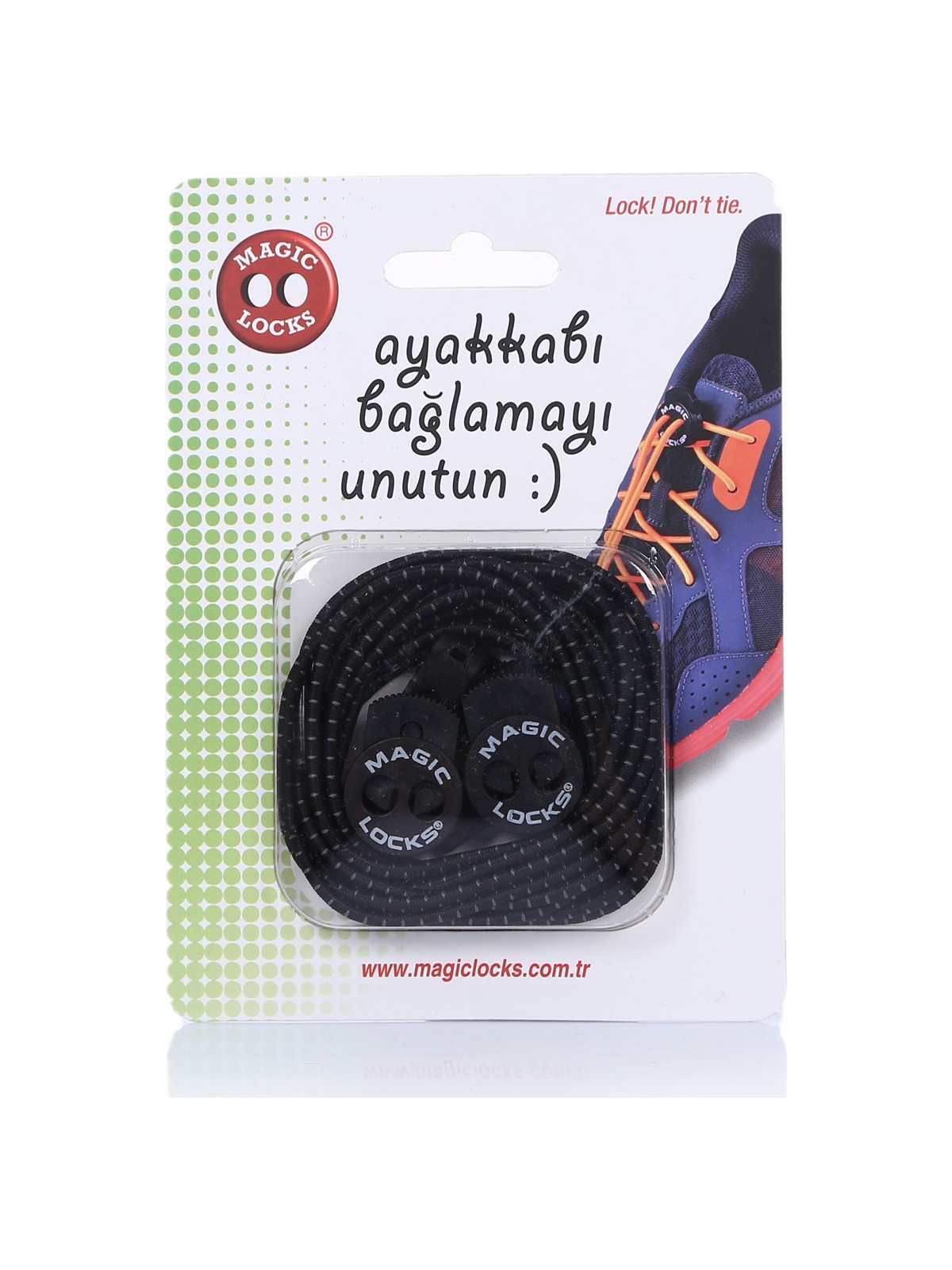 Magic Locks Akıllı Bağcık Yuvarlak- SIYAH-6A1