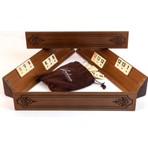 Helena Wood Art Ahşap V İp Düz Okey Takımı 106 Taş ve 4 Kılıf ile 42x7x7 cm Boyutunda