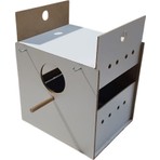 Ardeppo Muhabbet Yuvalık-Çift Sürgülü - Plastik Folluk -Ahşap Mdf Yuva 19 cm x 22 cm + 22 cm