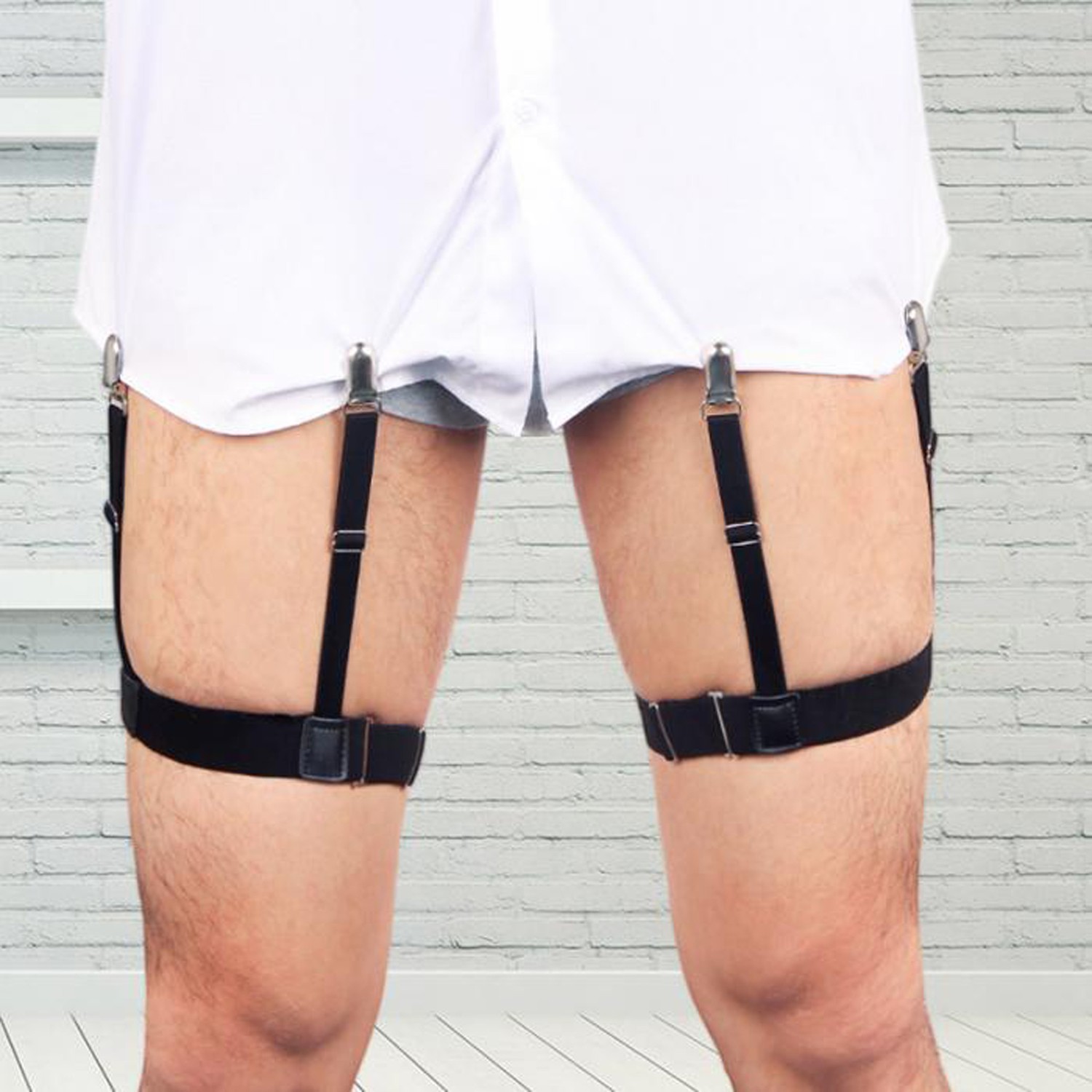 Kemer Dünyası Unisex 2 Adet Metal Klipsli Gömlek Tutucu Askı Jartiyer (1 Çift) görsel 4