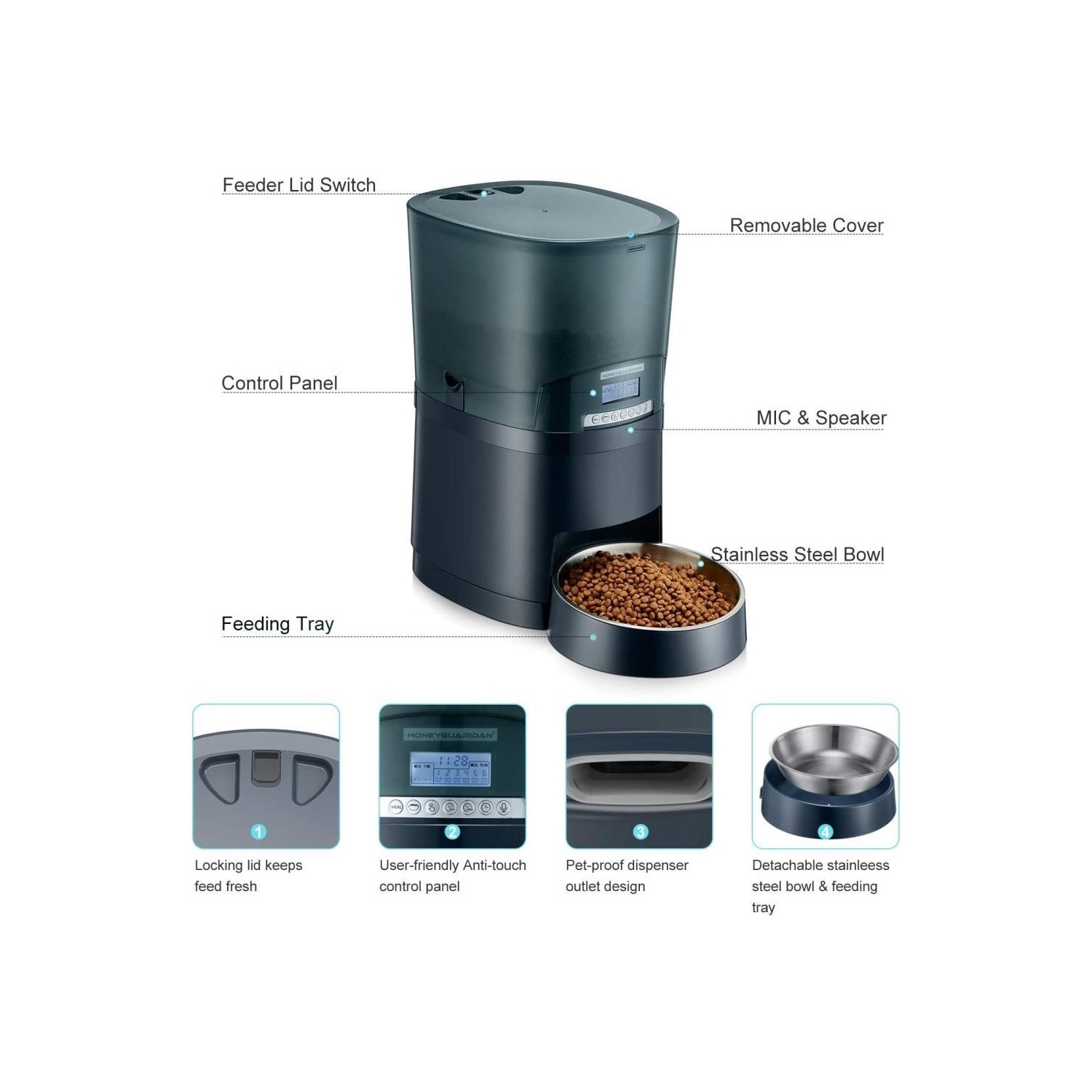 Honeyguaridan Automatic Pet Feeder For Dogs And Cats Food Fiyatı