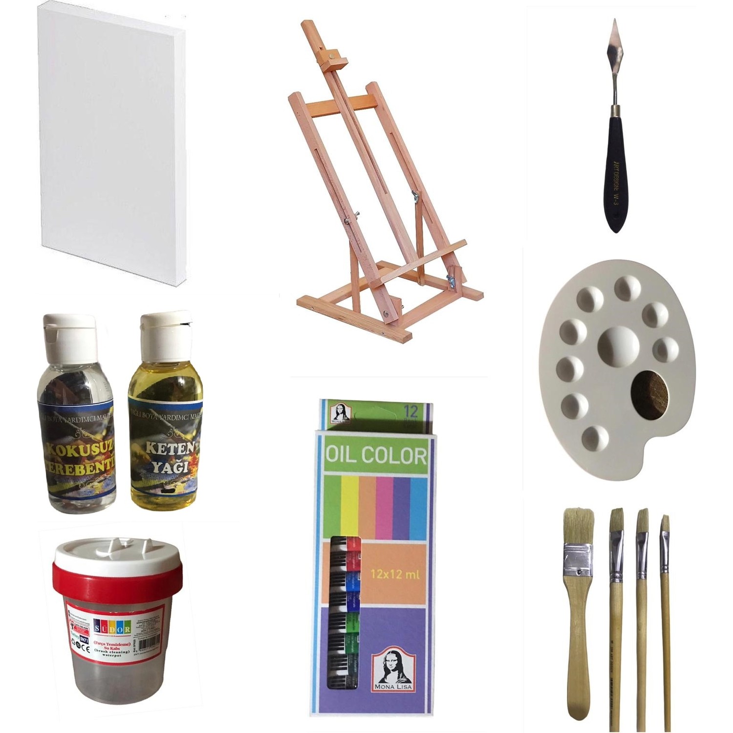 Ümraniye Hobi Sanat Profesyonel Yağlı Boya Başlangıç Seti12 Fiyatı