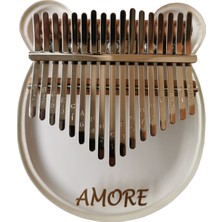 Amore Şeffaf 17 Tuşlu Pro Kalimba Parmak Piyano + 120 Kalimba Şarkı Nota Kitapçığı + Türkçe Kullanım Klavuzu Komple Set