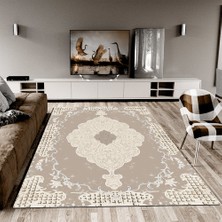 Modanoiva Kaymaz Dot Taban Yıkanabilir  Dijital Baskı Mat Mozaik Desenli Salon Halısı 80 x 120