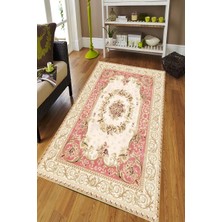 Modanoiva Kaymaz Dot Taban Yıkanabilir  Dijital Baskı Otantik Motifli Desen Salon Halısı 80 x 120