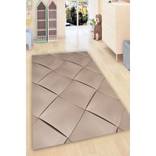 Modanoiva Kaymaz Dot Taban Yıkanabilir Dijital  Baskı D Baklava Desenli Çocuk Halısı 80 x 120