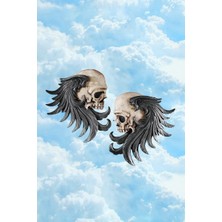 Modanoiva Kaymaz Dot Taban Yıkanabilir  Dijital Baskı Hayal Kurukafa Çocuk Halısı 80 x 100