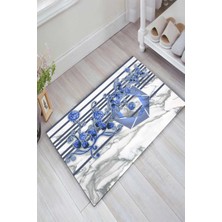 Modanoiva Kaymaz Dot Taban Yıkanabilir  Dijital Baskı Vektörel Çiçekler Ve Modern Zemin Salon Halısı 80 x 120