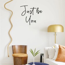 Mıgnatıs - El Yazısı ile Yazılmış Just Be You Duvar Yazısı Sticker 60X53CM - Siyah