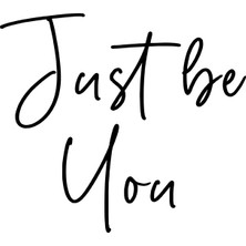 Mıgnatıs - El Yazısı ile Yazılmış Just Be You Duvar Yazısı Sticker 60X53CM - Siyah