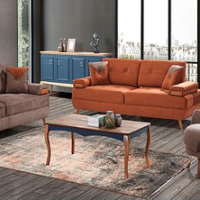 Modanoiva Kaymaz Dot Taban Yıkanabilir  Dijital Baskı Tram Desenli Salon Halısı 80 x 100