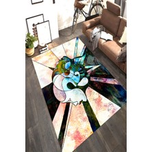 Modanoiva Sanatsal Tablo Tasarımlı Dijital Baskılı Halı 80 x 100 cm