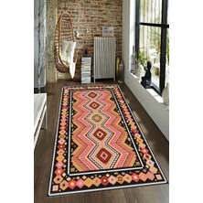 Modanoiva Kaymaz Dot Taban Yıkanabilir  Dijital Baskı Otantik Osmanlı Kilim Desenli Salon Halısı 80 x 100