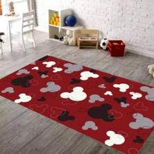 Modanoiva Kaymaz Dot Taban Yıkanabilir Dijital  Baskı Puzzle Desenli Çocuk Halısı 80 x 100