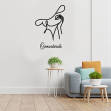 Mıgnatıs - El Yazısı Considensate Kadın Duvar Yazısı Sticker 60X40CM - Siyah