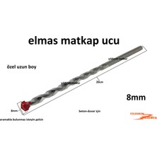 Yıldırım Elmas Matkap Ucu 8mm Beton Delme Uzun Boy Duvar Delme