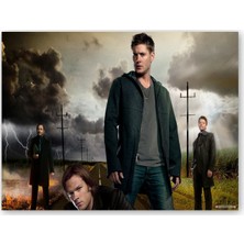 Caka Tablo Ahşap Tablo Supernatural Erkek Karakterler