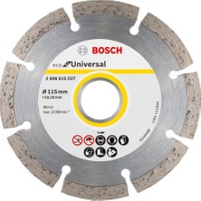 Bosch - Ekonomik Seri 9+1 Genel Yapı Malzemeleri Için Elmas Kesme Diski 115 mm