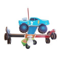 Arya Ahşap Monster Cars Çocuk Odası Aydınlatma