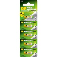 Gp 27A 12V Pil Alkalin Yüksek Voltaj 5'li Paket