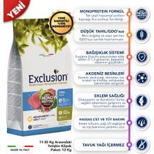 Exclusion Monoprotein Düşük Tahıllı Ton Balıklı ve Narlı Orta Irk Yetişkin Köpek Maması 12 kg