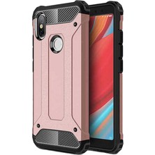 KZY Xiaomi Redmi S2 Kapak Çift Katmanlı Zırh Tank Kılıf - Rose Gold