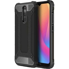 KZY Xiaomi Redmi 8 Kapak Çift Katmanlı Zırh Tank Kılıf - Siyah