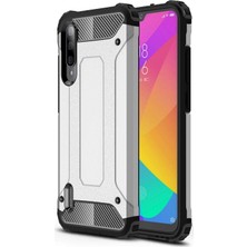 KZY Xiaomi Mi A3 Kapak Çift Katmanlı Zırh Tank Kılıf - Gri