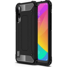 KZY Xiaomi Mi A3 Kapak Çift Katmanlı Zırh Tank Kılıf - Siyah