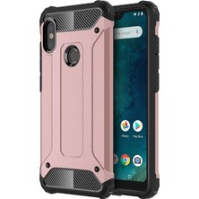 KZY Xiaomi Mi A2 Lite Kapak Çift Katmanlı Zırh Tank Kılıf - Rose Gold