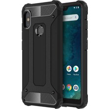 KZY Xiaomi Mi A2 Lite Kapak Çift Katmanlı Zırh Tank Kılıf - Siyah