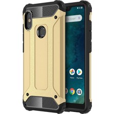 KZY Xiaomi Mi A2 Lite Kapak Çift Katmanlı Zırh Tank Kılıf - Gold