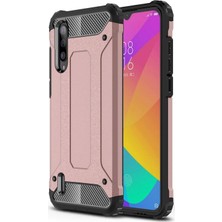 KZY Xiaomi Mi 9 Lite Kapak Çift Katmanlı Zırh Tank Kılıf - Rose Gold