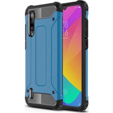 KZY Xiaomi Mi 9 Lite Kapak Çift Katmanlı Zırh Tank Kılıf - Mavi