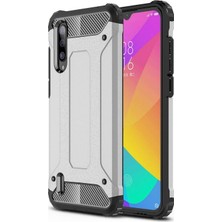 KZY Xiaomi Mi 9 Lite Kapak Çift Katmanlı Zırh Tank Kılıf - Gri