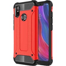 KZY Xiaomi Mi 6x Kapak Çift Katmanlı Zırh Tank Kılıf - Kırmızı