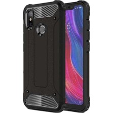 KZY Xiaomi Mi 6x Kapak Çift Katmanlı Zırh Tank Kılıf - Siyah