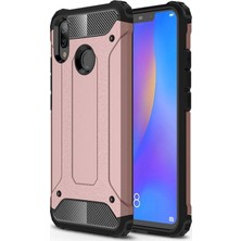 KZY Huawei P Smart Kapak Çift Katmanlı Zırh Tank Kılıf - Rose Gold