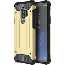 KZY Samsung Galaxy S9 Plus Kapak Çift Katmanlı Zırh Tank Kılıf - Gold