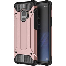 KZY Samsung Galaxy S9 Kapak Çift Katmanlı Zırh Tank Kılıf - Rose Gold